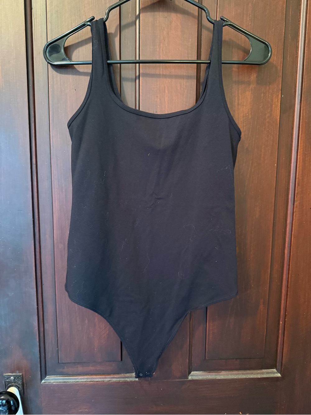 Abercrombie & Fitch Black Scoop Neck Bodysuit - Soft A&F Collection